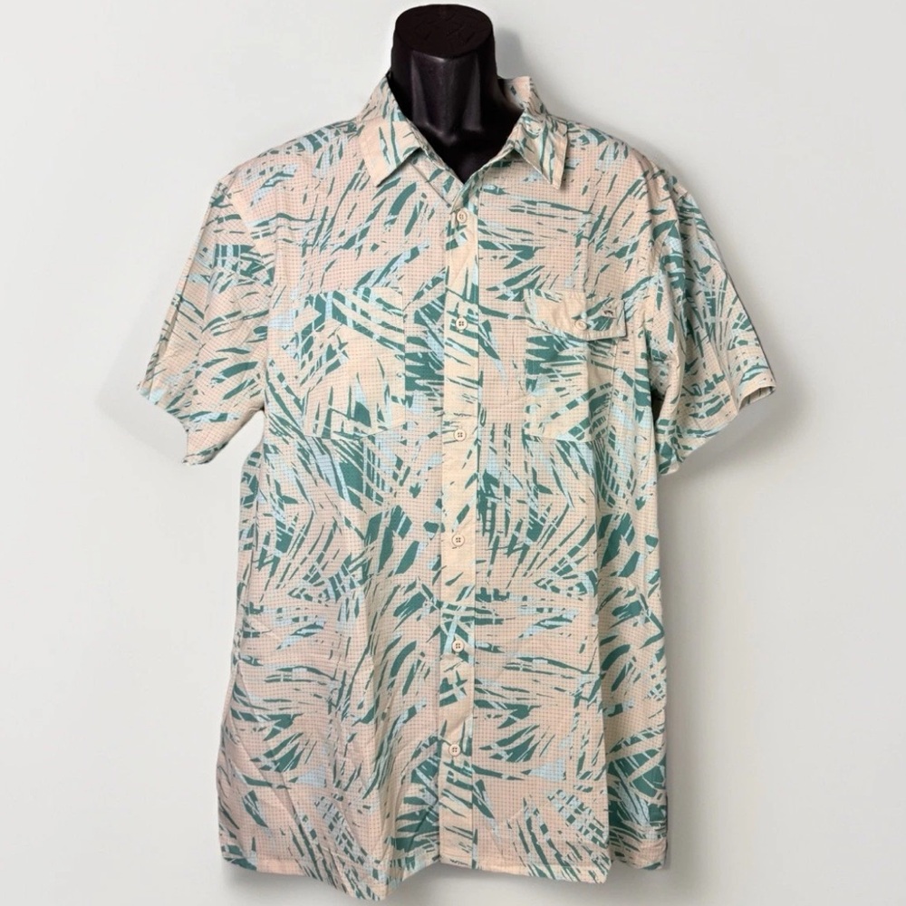 Billabong Recycler Adventure Division Tropical Print Button-Down Men’s Sz XL